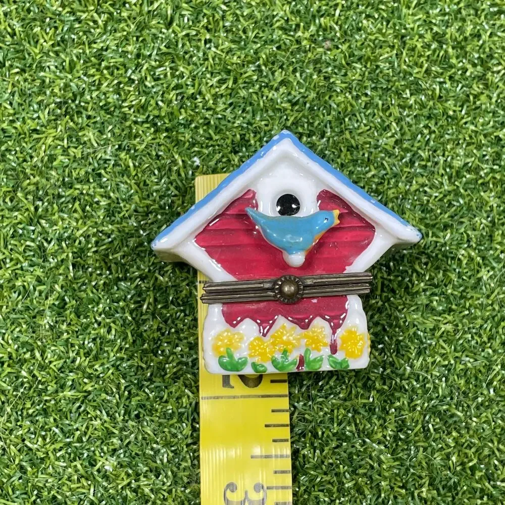 Midwest of Cannon Falls Birdhouse Shaped Ceramic Trinket Box